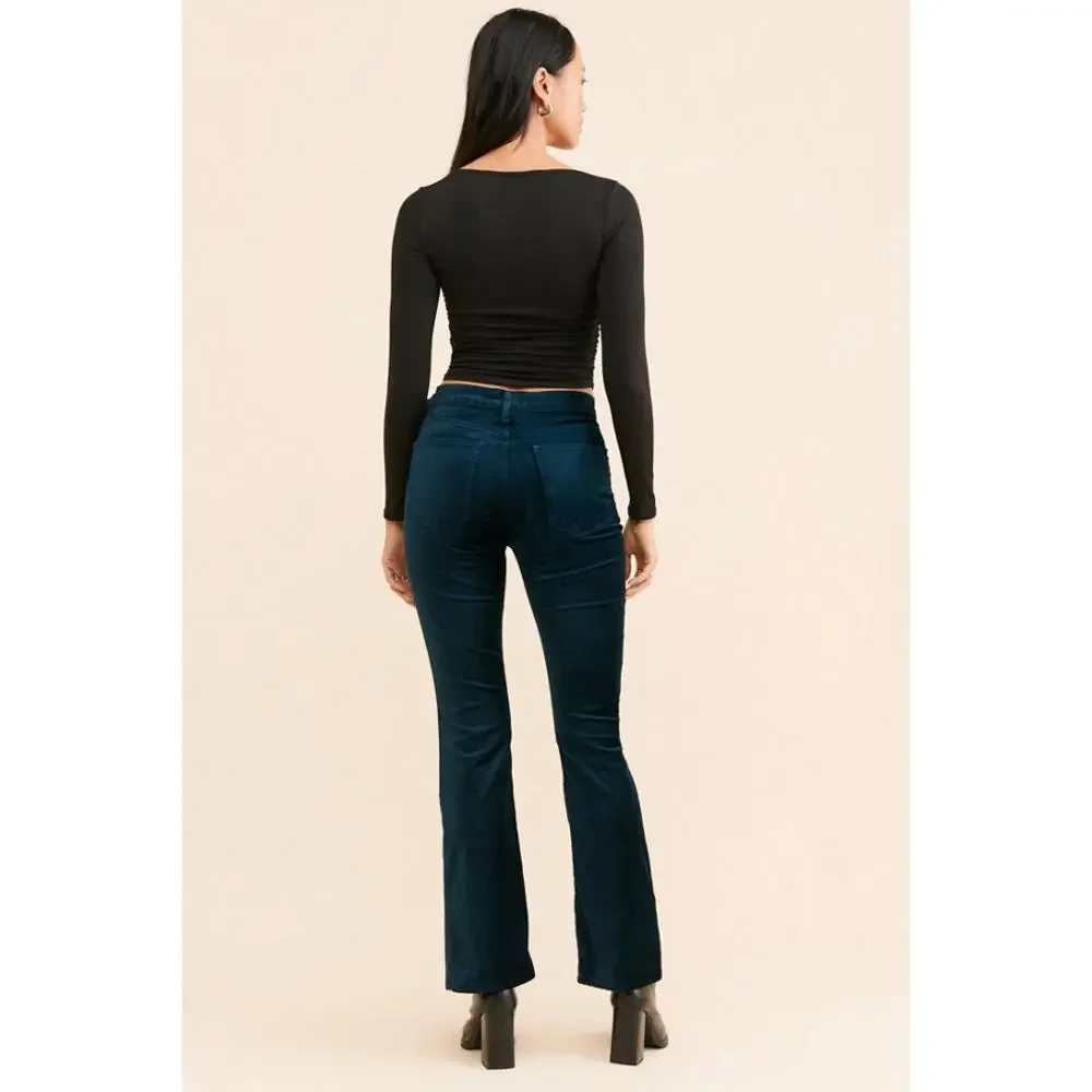 AGOLDE Nico Velvet Bootcut Jeans Blue Stretch Women’s 28